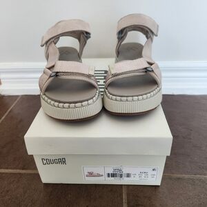 Cougar Spray Luxmotion Nylon & Suede Sandals Beige Spray Oyster Size 9